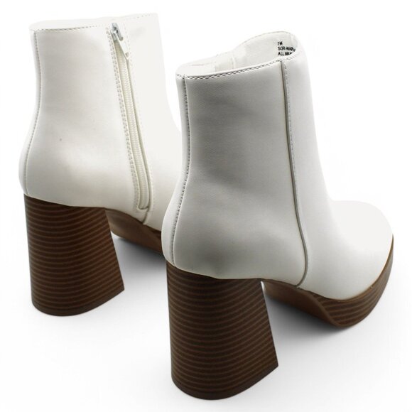 Sugar Womens Faux Leather Embossed Ankle Boots - Picture 5 of 8